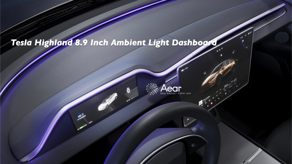 8.9-inch Tesla dash cluster