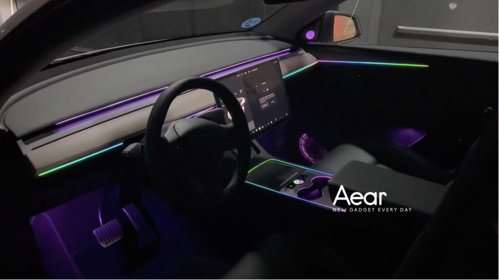 Tesla roof ambient lighting